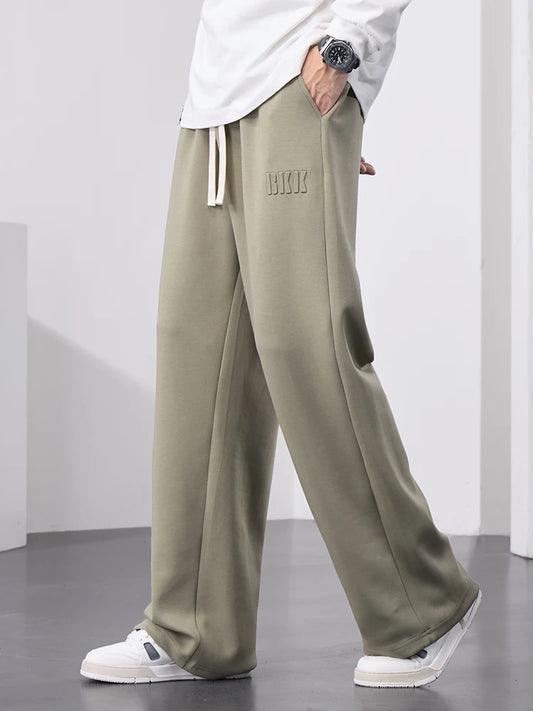 Wide-Leg Mens Cotton Joggers