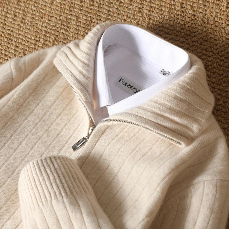 Heritage Merino Wool Zip Sweater